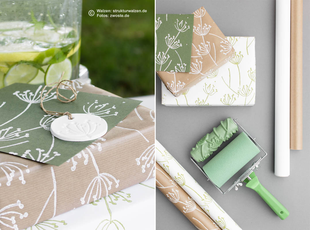 Geschenkpapier mit Blumenmuster