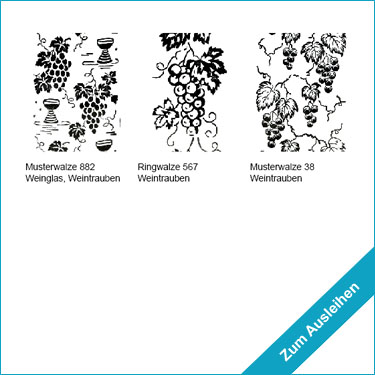 Musterwalze Wein Trauben