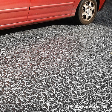 Pattern rolled driveway