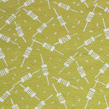 patterned paint roller 1624 on ingrain wallpaper