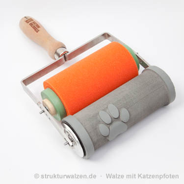 Rundstempel mit Pfotendruck / Tierspur rollen