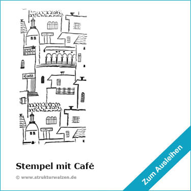 Stempel mit Cafe bzw. Kaffeehaus Motiv